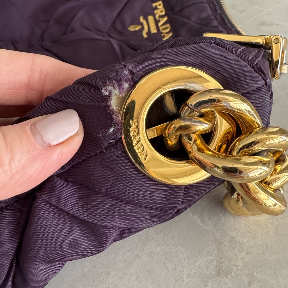 Prada nylon eggplant shoulder bag - Picture 4 of 8